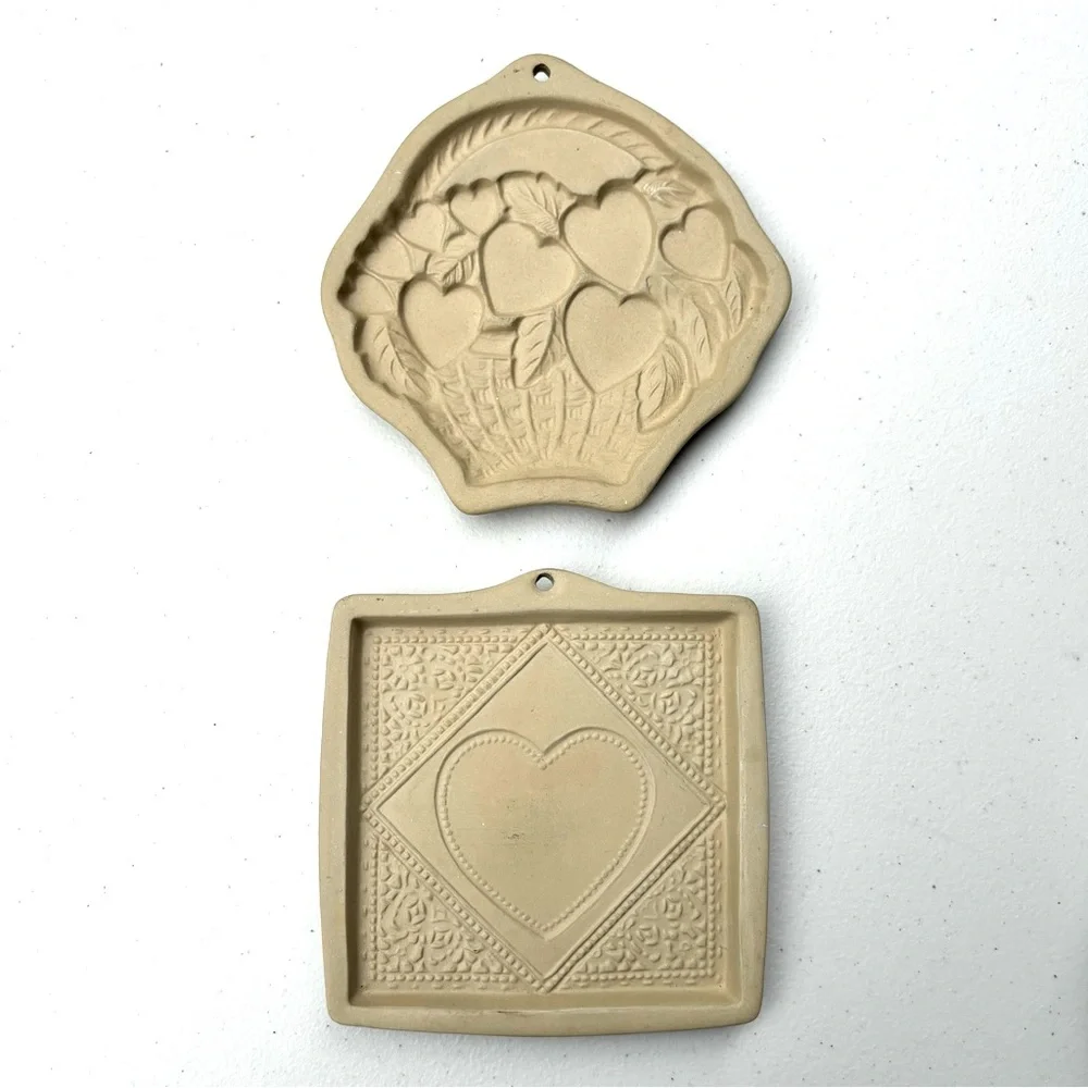 Vintage Cookie Mold Set | Stoneware | Brown Bag 1988 & 1992 - Hill Design